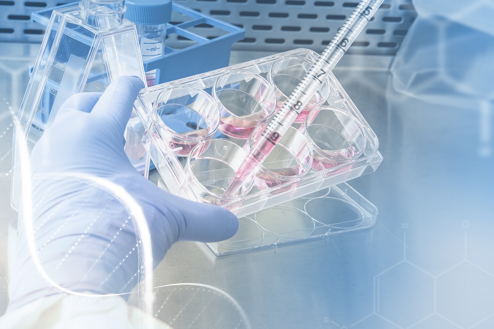 scientist testing chemical medical research digital
